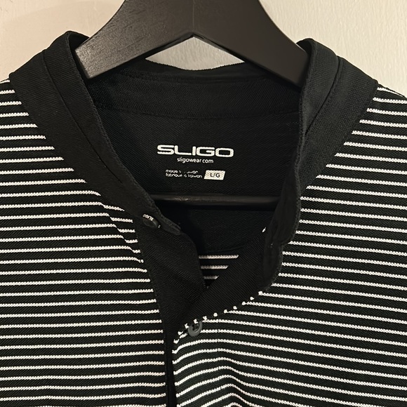 Men’s pinstripe polo golf  shirt size large - Picture 2 of 4